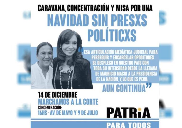 Marcha y acampe de los K para que liberen a los “presos políticos”
