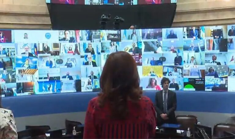 CFK se amarra a las sesiones virtuales en el Senado y las prorrogó 60 días más