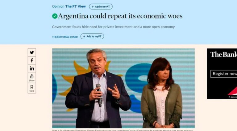 La advertencia del Financial Times: “Se avecina una crisis y una derrota”