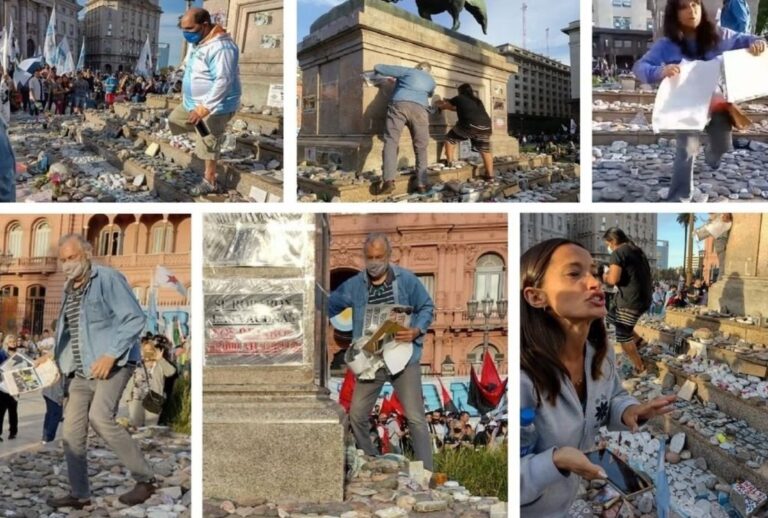 “Una horda llena de odio, miserables”: fuerte repudio de la oposición al ataque contra el memorial de las víctimas de Covid