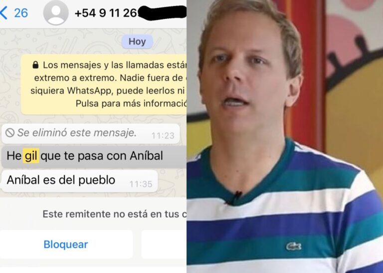 “Gil, qué te pasa con Aníbal”: Nik reveló los mensajes que recibe tras la amenaza del ministro