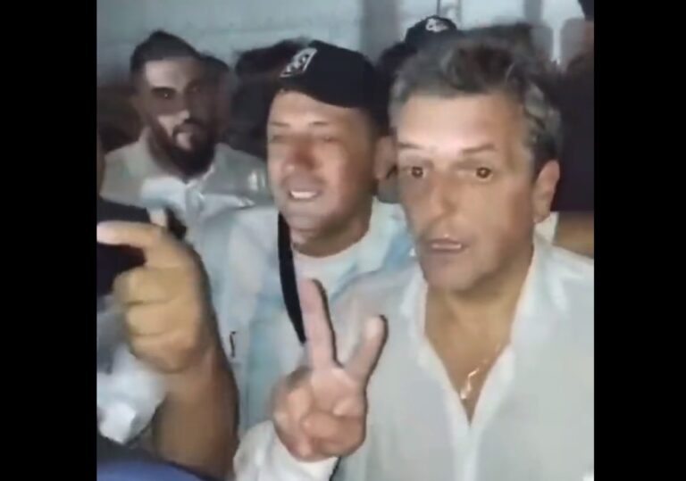 El polémico video de Massa en plena campaña